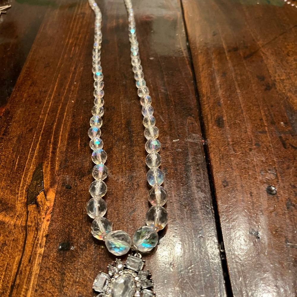 Dazzling Clear Beaded Necklace